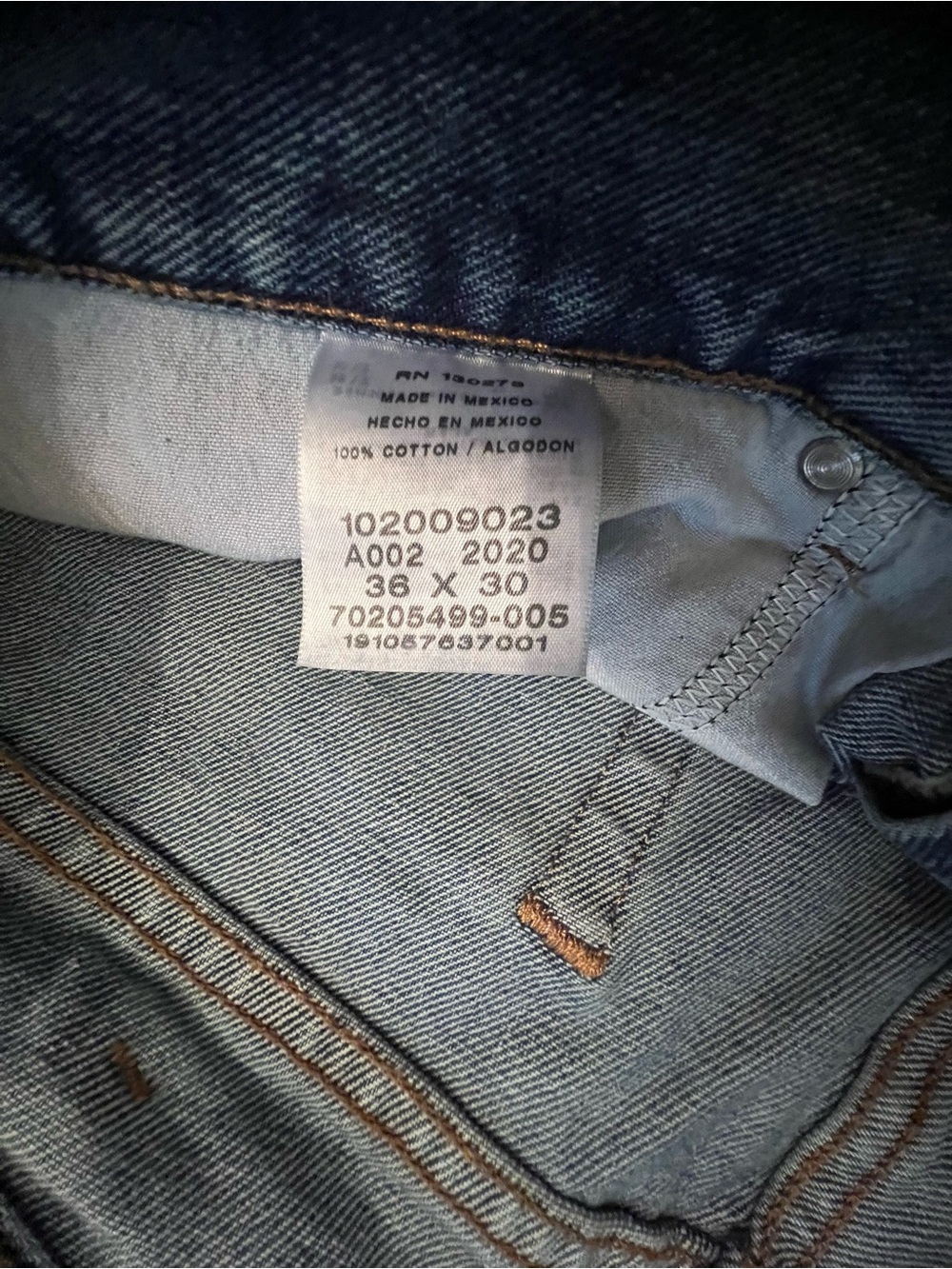 NEW 2020 Lee Mens 36x30 classic blue Jeans Regular Fit Straight Leg - Picture 3 of 5